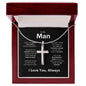 To My Man | Steel Cross Necklace | I Love You, Always
