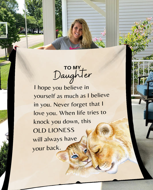 Cozy Plush Fleece Blanket - 50x60| To My Daughter Blanket - Believe In Yourself