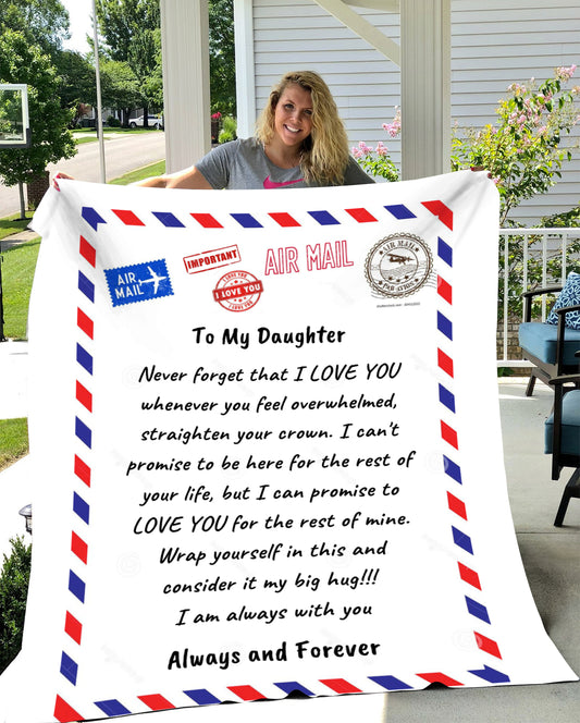 VPM Cozy Plush Fleece Blanket - 50x60 | To My Daughter | Always and Forever