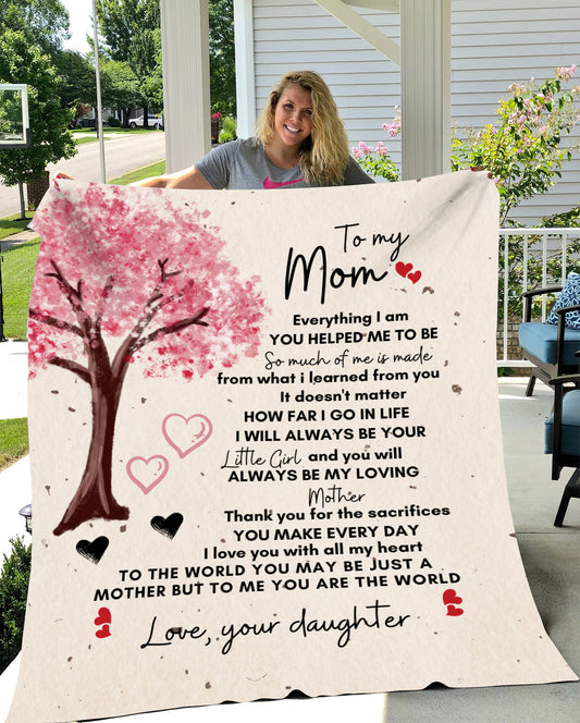 VPM Cozy Plush Fleece Blanket - 50x60 | To My Mom | I'll Always Be Your Little Girl | Your Daughter