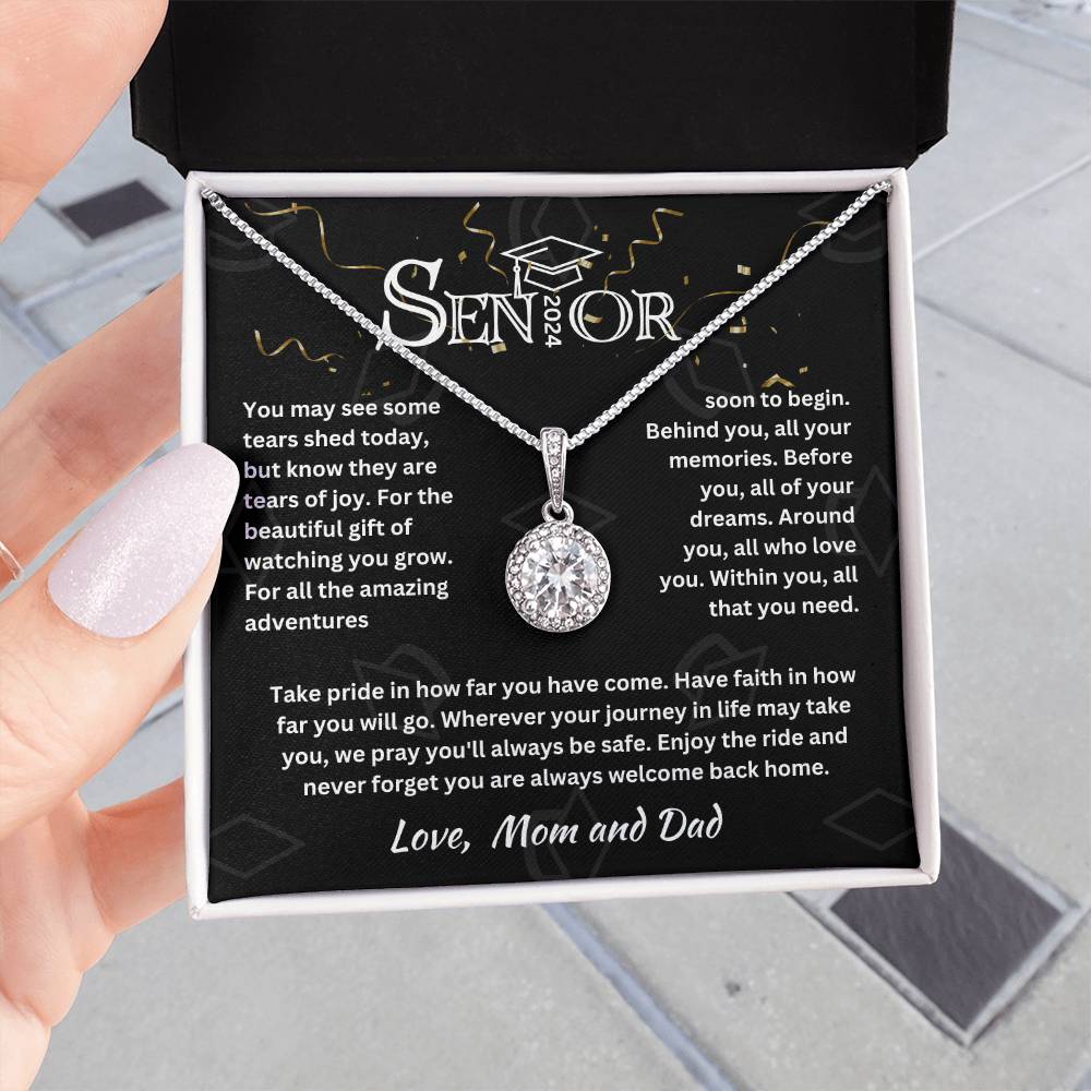 Graduation Gift For My Daughter,  Alluring Beauty Necklace | Love, Mom & Dad