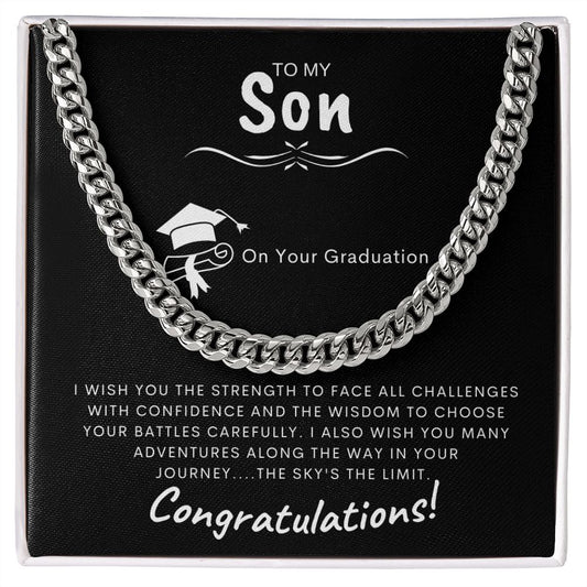 Gift For My Son | Cuban Link Chain | Graduation Gift | Congratulations!