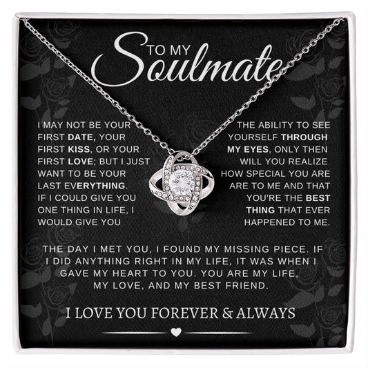 Gift For Soulmate | Dazzling Love Knot Necklace | "Best Thing Ever Happened To Me"