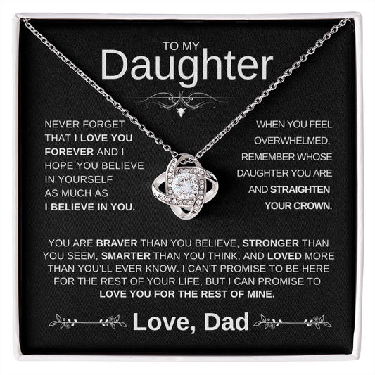 To My Daughter | Love Knot Necklace | Love You Forever, Love Dad