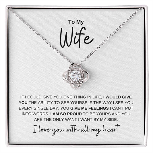 Gift For My Wife | | Love Knot Necklace | I Love You