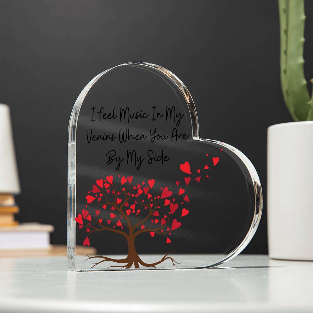 Gift For Her | "I Feel Music When With You" | Acrylic Plaque