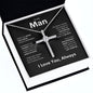 To My Man | CZ Cross Necklace | I Love You, Always