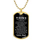 To My Son | Luxury Military Necklace | I Believe In You | Love, Dad