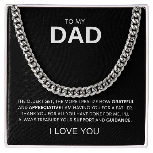 To My Dad | Cuban Link Chain | I Love You, Dad