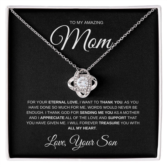 To Mom | Love Knot Necklace | From Son